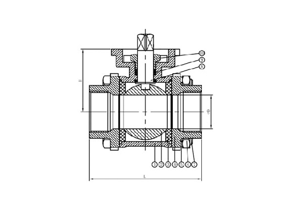 3PCS Ball Valve With Mounting Pad